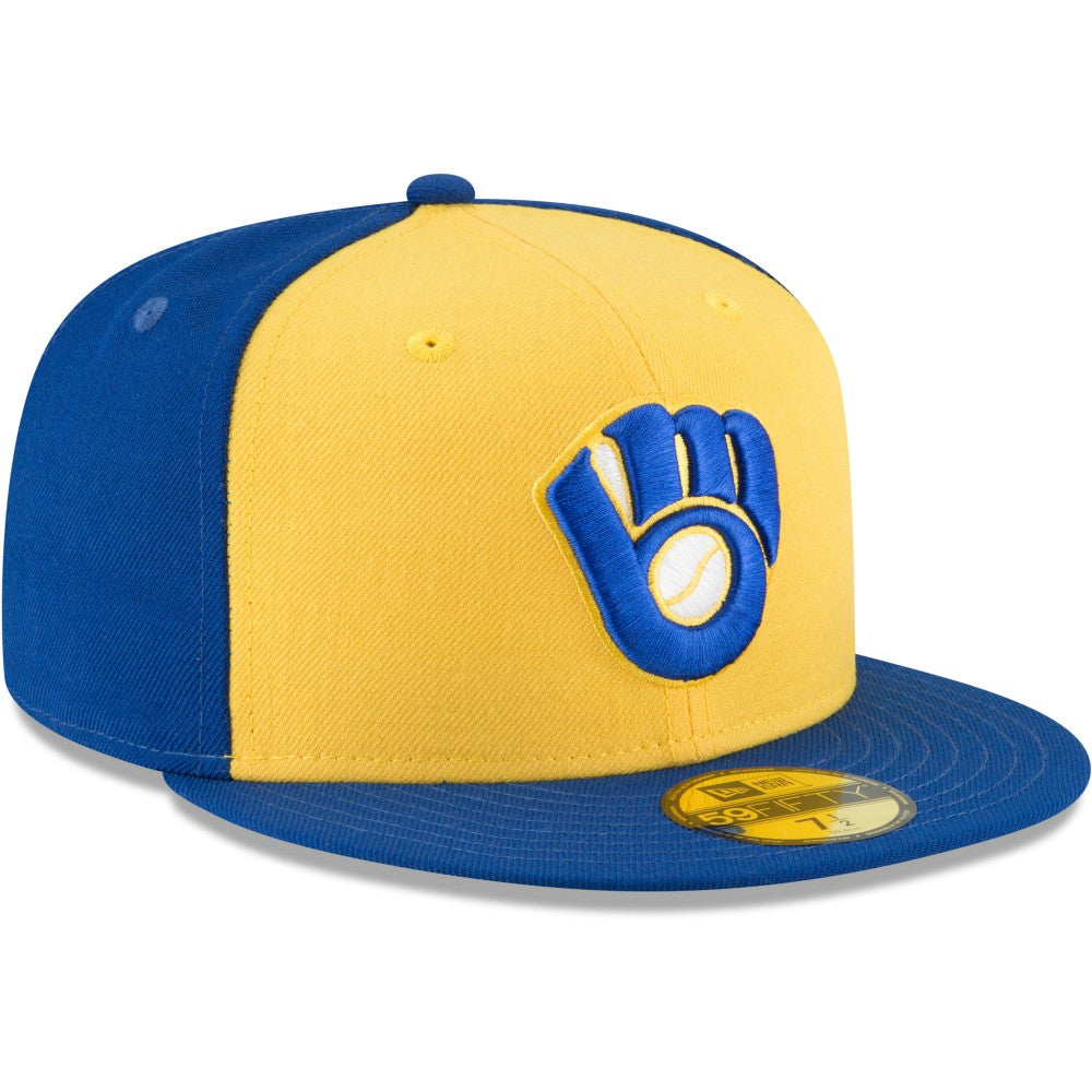 Milwaukee Brewers Cooperstown Collection Wool 59FIFTY Fitted Hat Yellow | New Era