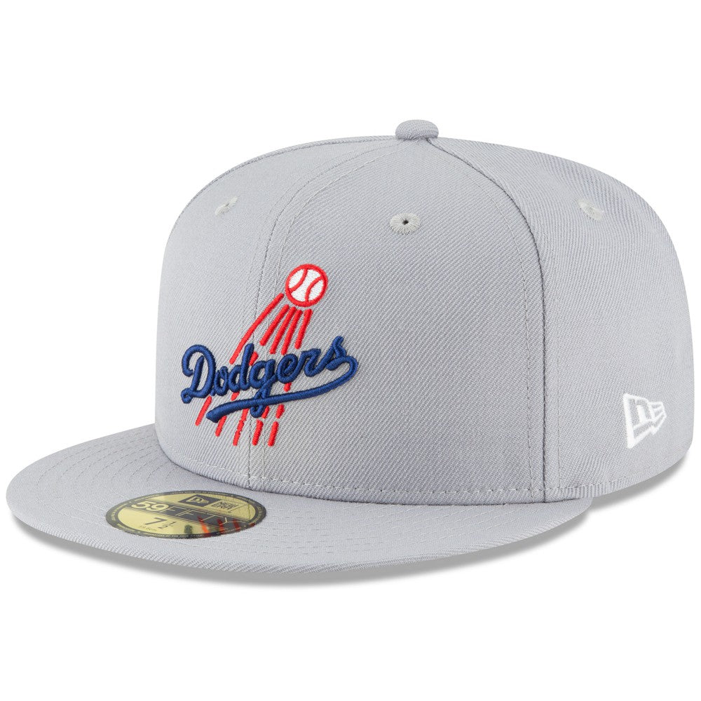 Los Angeles Dodgers Cooperstown Collection Wool 59FIFTY Fitted Hat Gray | New Era