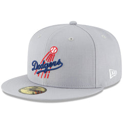 Los Angeles Dodgers Cooperstown Collection Wool 59FIFTY Fitted Hat Gray | New Era