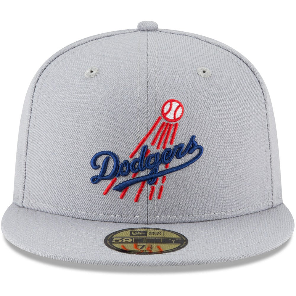 Los Angeles Dodgers Cooperstown Collection Wool 59FIFTY Fitted Hat Gray | New Era