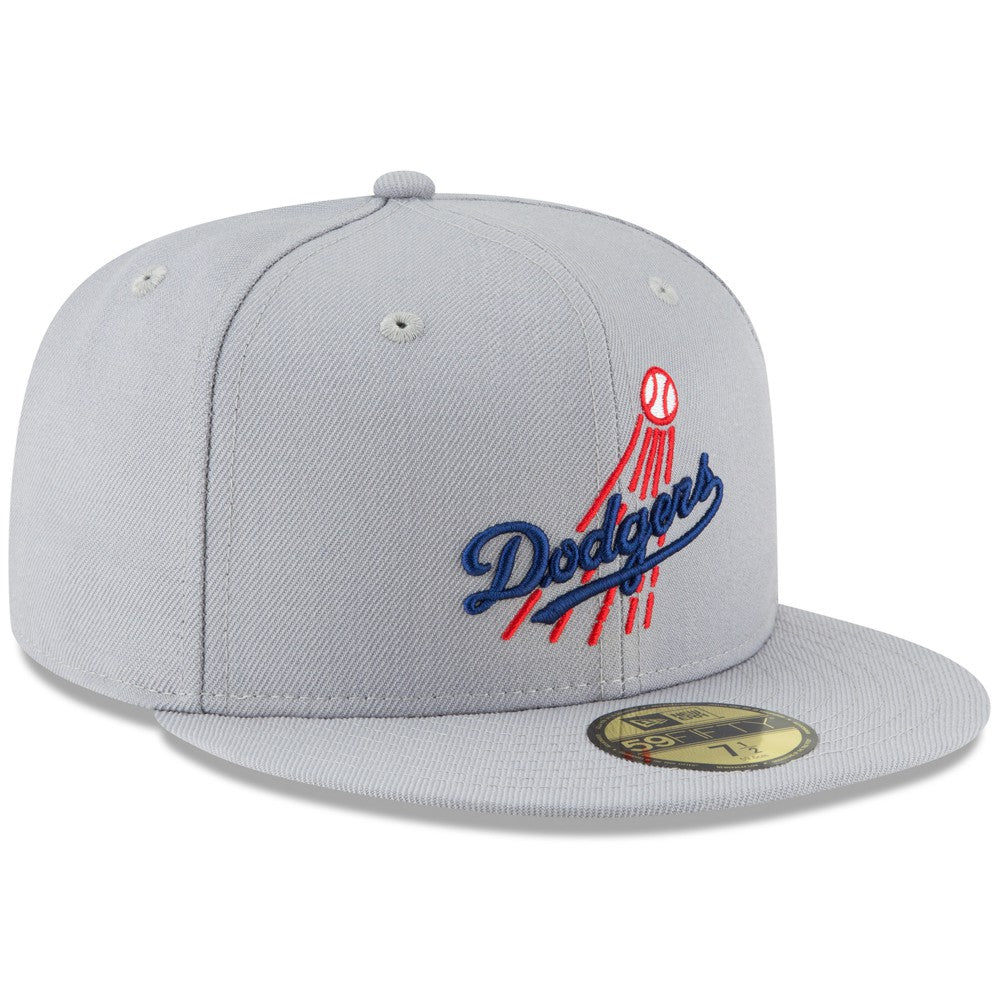 Los Angeles Dodgers Cooperstown Collection Wool 59FIFTY Fitted Hat Gray | New Era