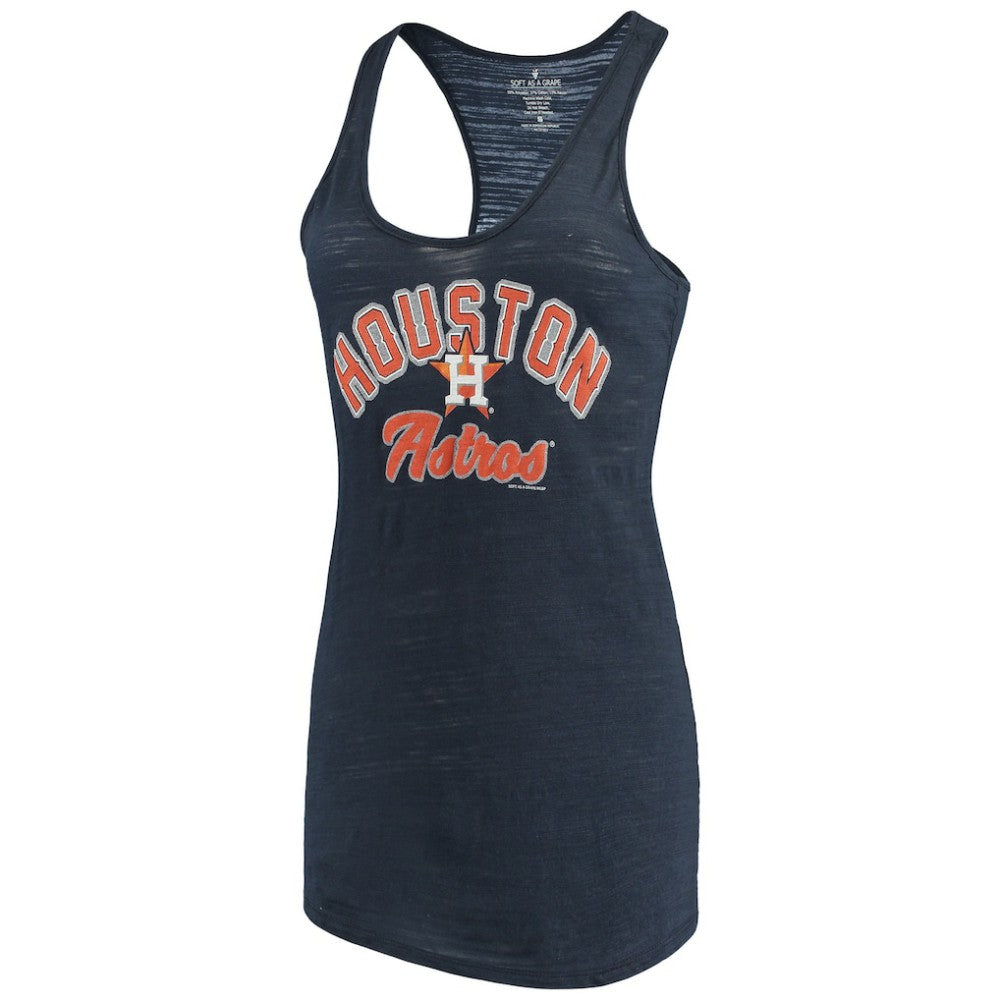 Houston Astros Soft as a Grape Women's Multicount Racerback Tank Top Navy