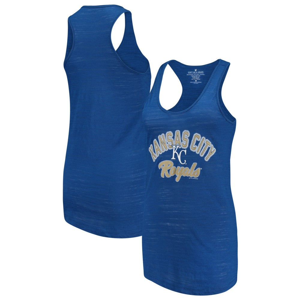 Kansas City Royals Soft as a Grape Women's Multicount Racerback Tank Top Royal