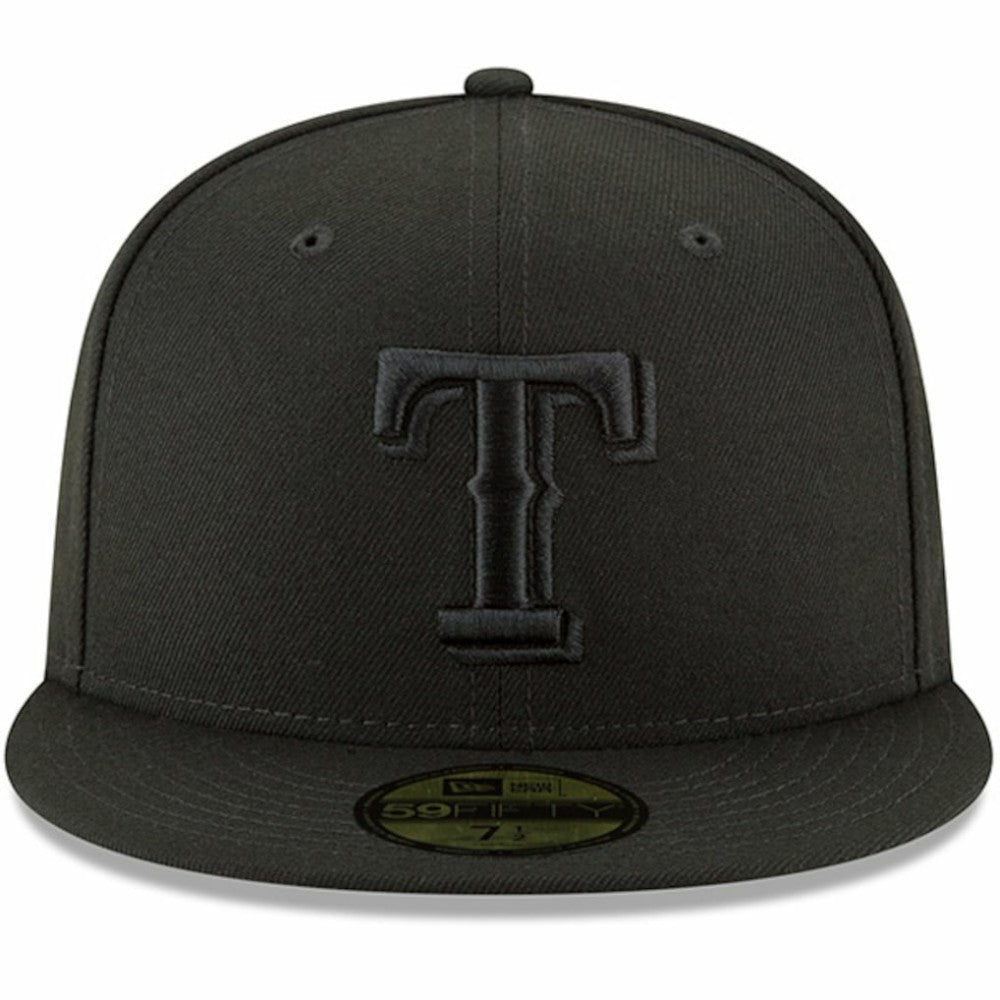 Texas Rangers Primary Logo Basic 59FIFTY Fitted Hat Black | New Era