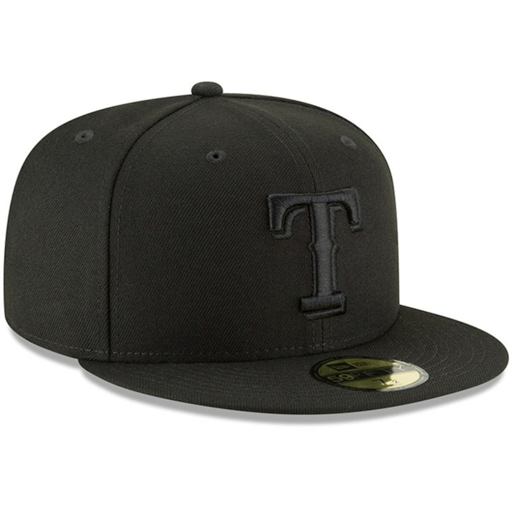 Texas Rangers Primary Logo Basic 59FIFTY Fitted Hat Black | New Era