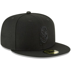 Seattle Mariners Primary Logo Basic 59FIFTY Fitted Hat Black | New Era
