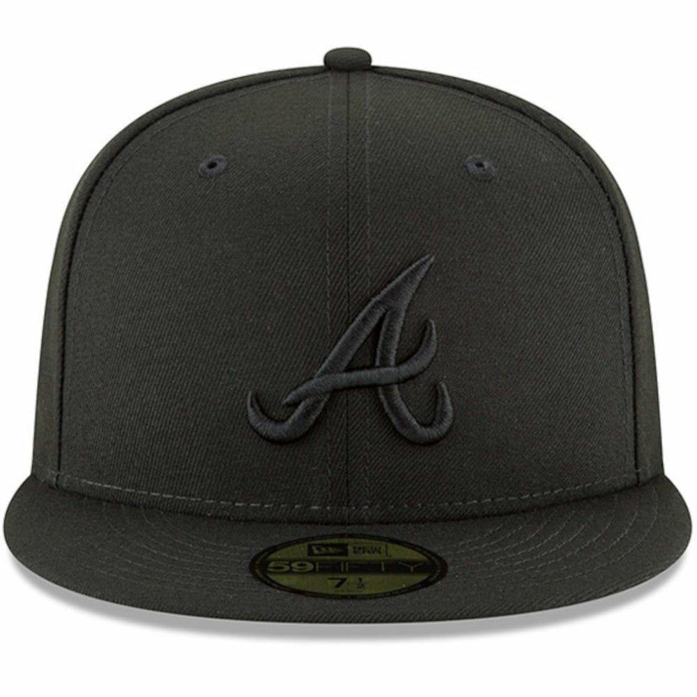 Atlanta Braves Primary Logo Basic 59FIFTY Fitted Hat Black | New Era