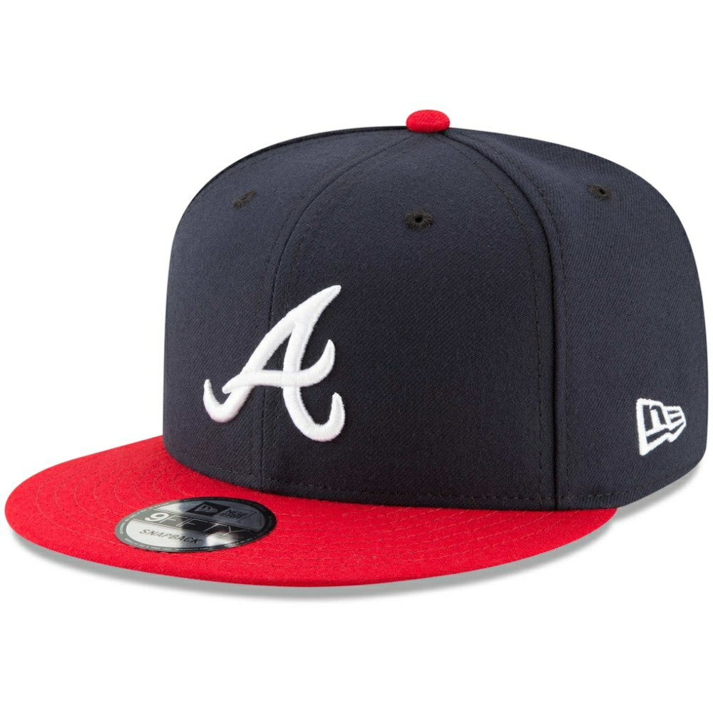 Atlanta Braves Team Color 9FIFTY Snapback Hat Navy/Red | New Era