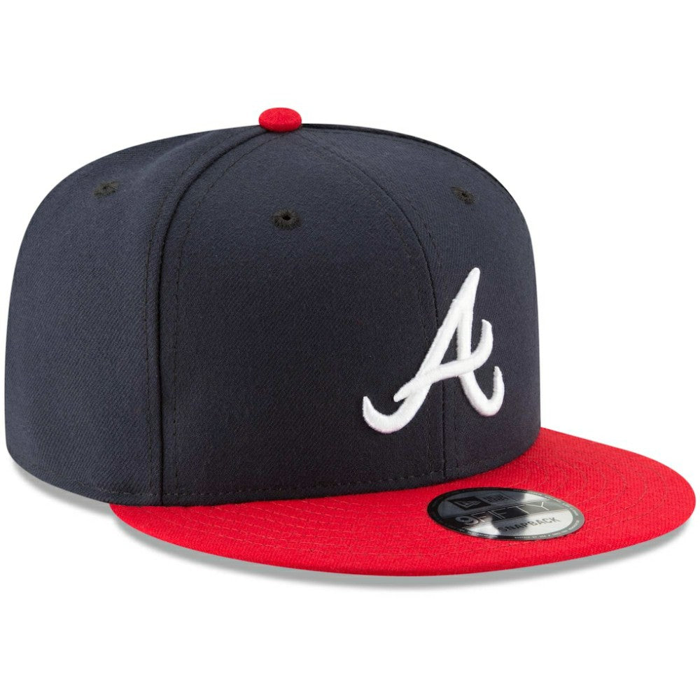 Atlanta Braves Team Color 9FIFTY Snapback Hat Navy/Red | New Era