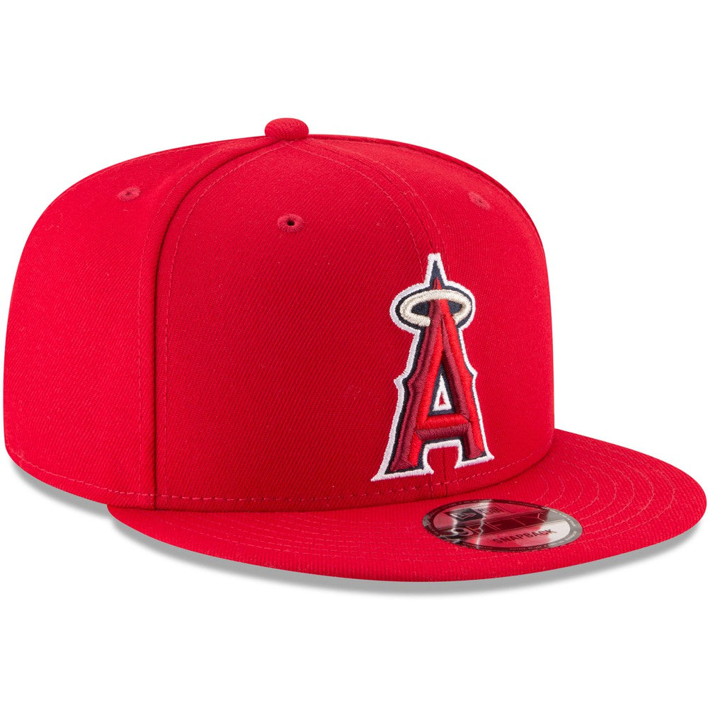 Los Angeles Angels Team Color 9FIFTY Snapback Hat Red | New Era