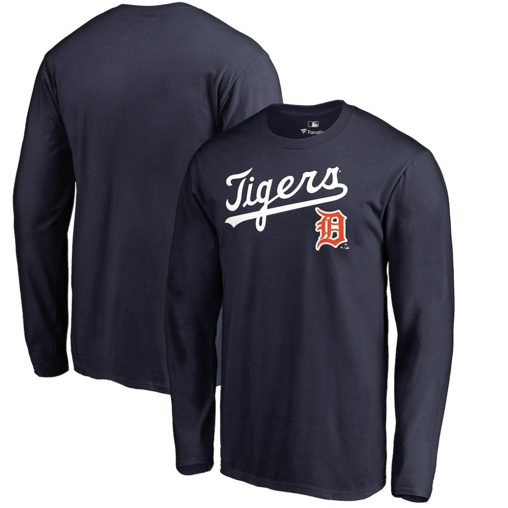 Detroit Tigers Cooperstown Collection Wahconah Long Sleeve T-Shirt Navy