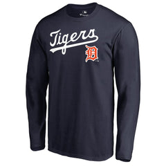 Detroit Tigers Cooperstown Collection Wahconah Long Sleeve T-Shirt Navy