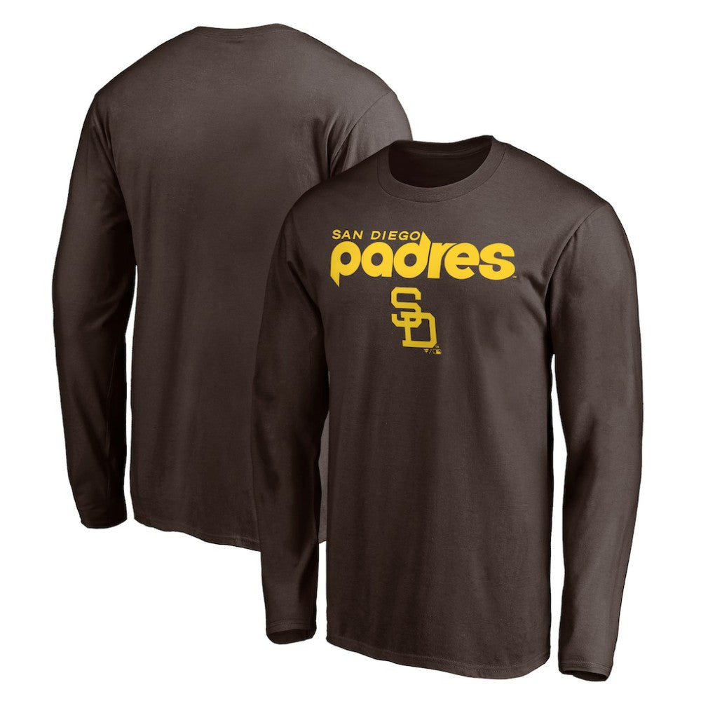 San Diego Padres Cooperstown Collection Wahconah Long Sleeve T-Shirt Brown