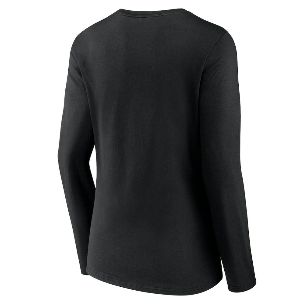 Colorado Rockies Women's Team Lockup Slim Fit Long Sleeve V-Neck T-Shirt Black