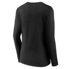 Colorado Rockies Women's Team Lockup Slim Fit Long Sleeve V-Neck T-Shirt Black