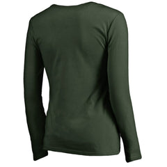 Athletics Women's Team Lockup Slim Fit Long Sleeve V-Neck T-Shirt Green