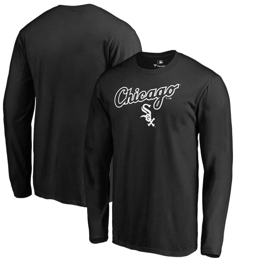 Chicago White Sox Team Lockup Long Sleeve T-Shirt Black