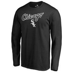 Chicago White Sox Team Lockup Long Sleeve T-Shirt Black