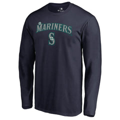 Seattle Mariners Team Lockup Long Sleeve T-Shirt Navy