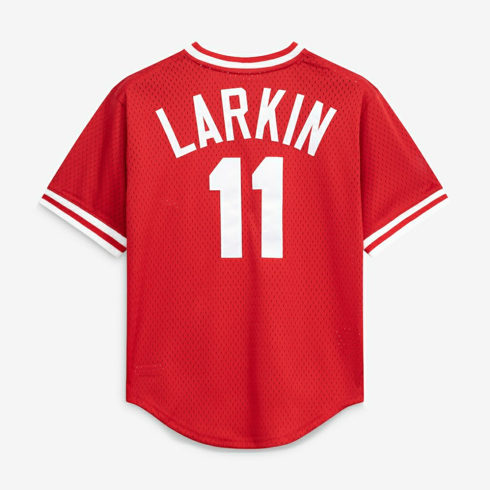 Barry Larkin Cincinnati Reds Authentic Batting Practice Jersey Red | Mitchell & Ness