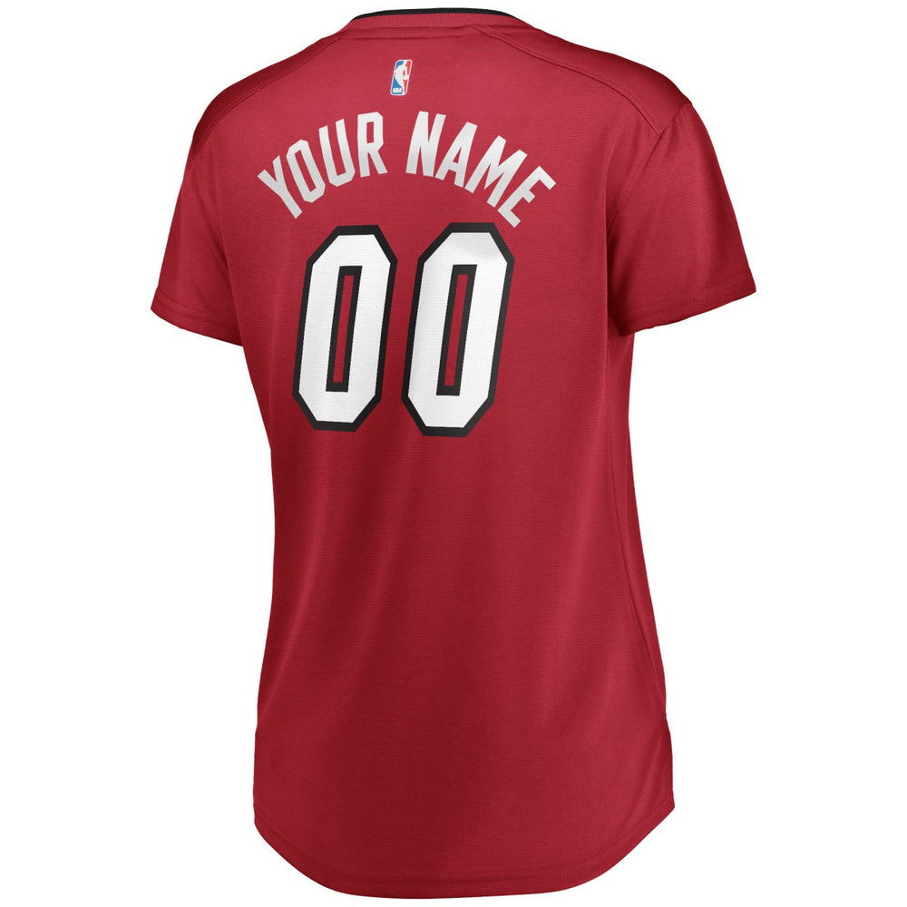 Miami Heat Women's Fast Break Replica Custom Jersey Wine - Statement Edition