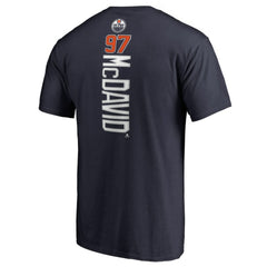 Connor McDavid Edmonton Oilers Backer Name & Number T-Shirt Navy