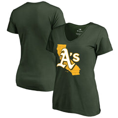 Athletics Women's Hometown Collection The Big O V-Neck T-Shirt Green