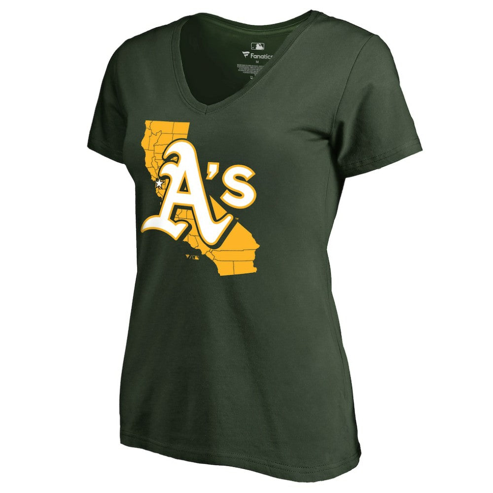 Athletics Women's Hometown Collection The Big O V-Neck T-Shirt Green