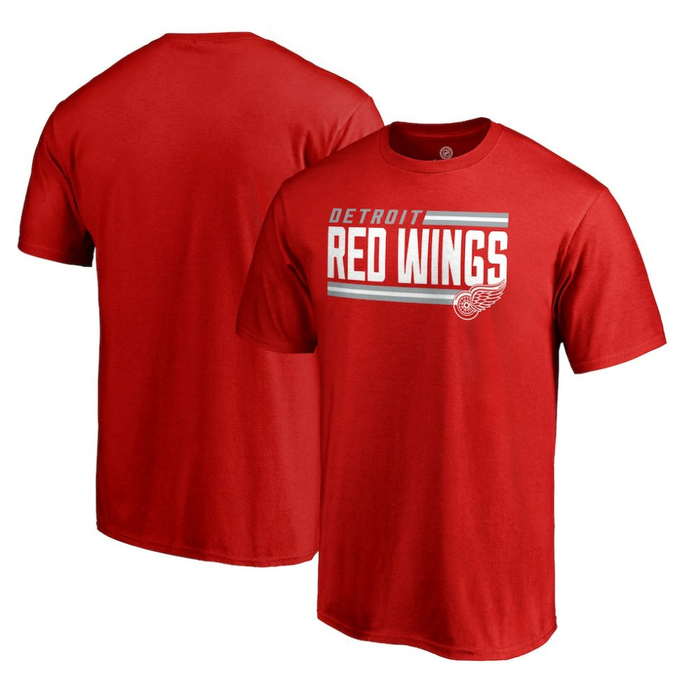 Detroit Red Wings Iconic Collection On Side Stripe T-Shirt Red