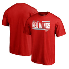Detroit Red Wings Iconic Collection On Side Stripe T-Shirt Red