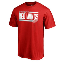 Detroit Red Wings Iconic Collection On Side Stripe T-Shirt Red