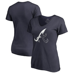 Atlanta Braves Women's X-Ray V-Neck T-Shirt Navy