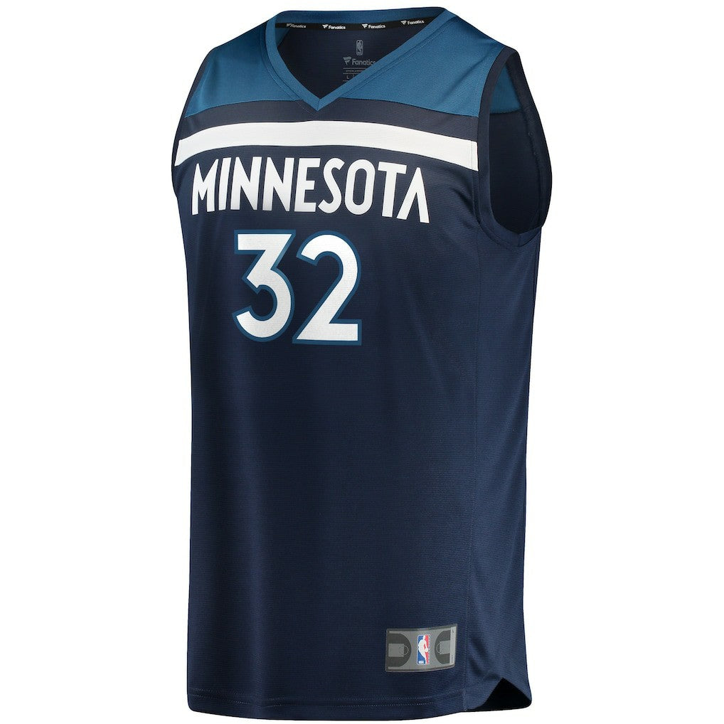 Karl-Anthony Towns Minnesota Timberwolves Fast Break Replica Player Jersey Navy - Icon Edition