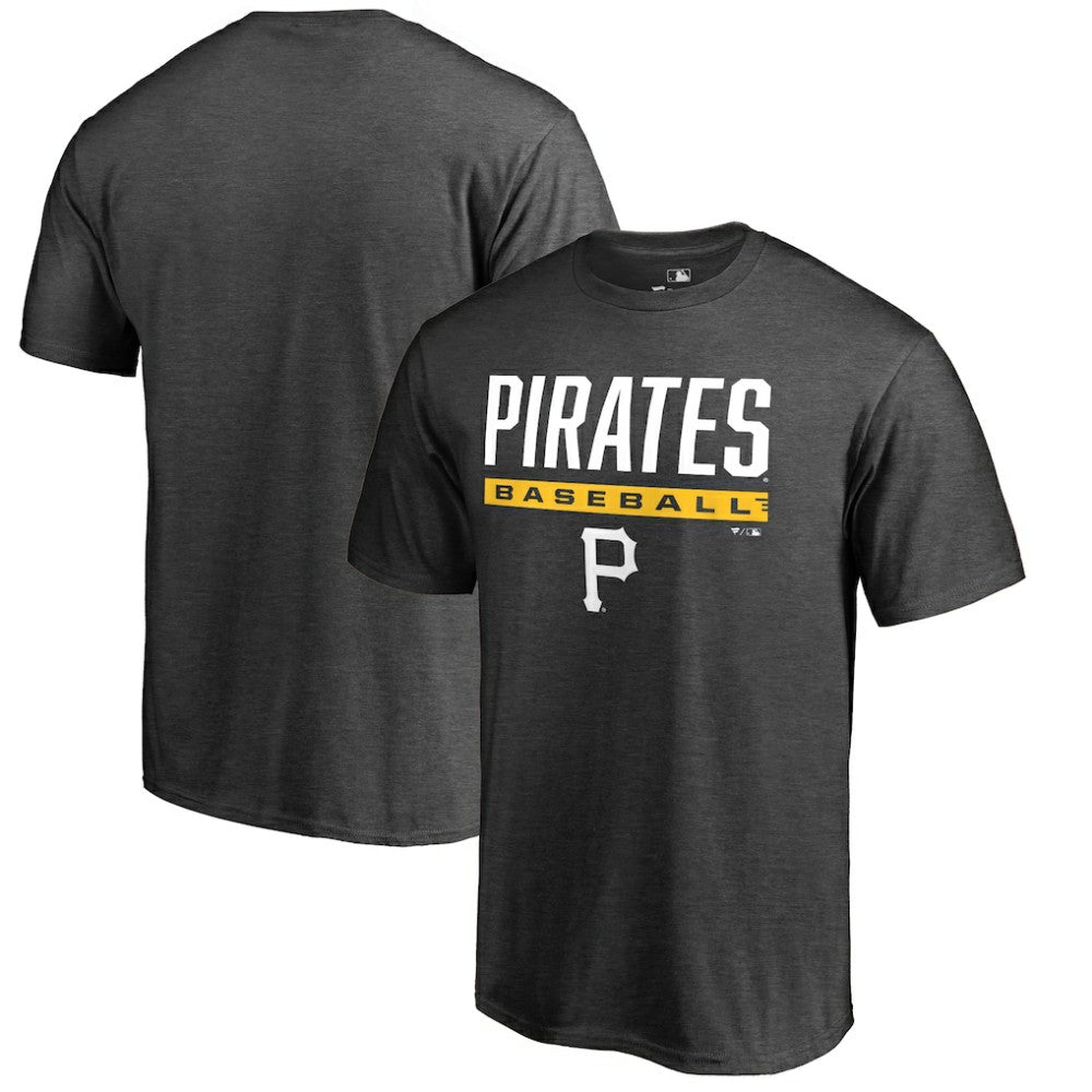 Pittsburgh Pirates Win Stripe T-Shirt Ash