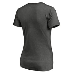 St. Louis Cardinals Women's Win Stripe V-Neck T-Shirt Ash