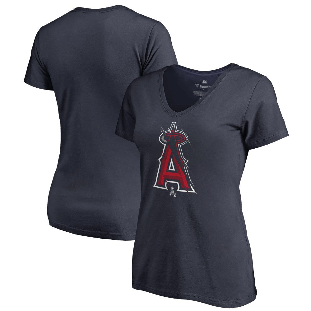 Los Angeles Angels Women's X-Ray V-Neck T-Shirt Navy