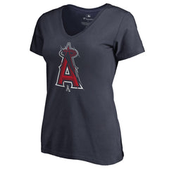 Los Angeles Angels Women's X-Ray V-Neck T-Shirt Navy