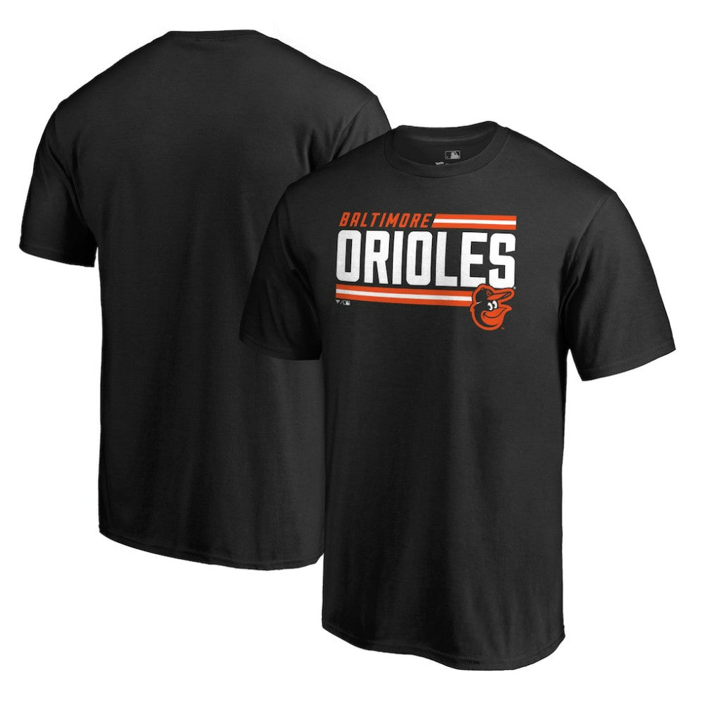 Baltimore Orioles Onside Stripe T-Shirt Black