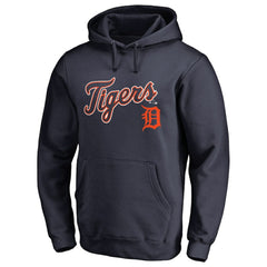 Detroit Tigers Team Lockup Fitted Pullover Hoodie Navy