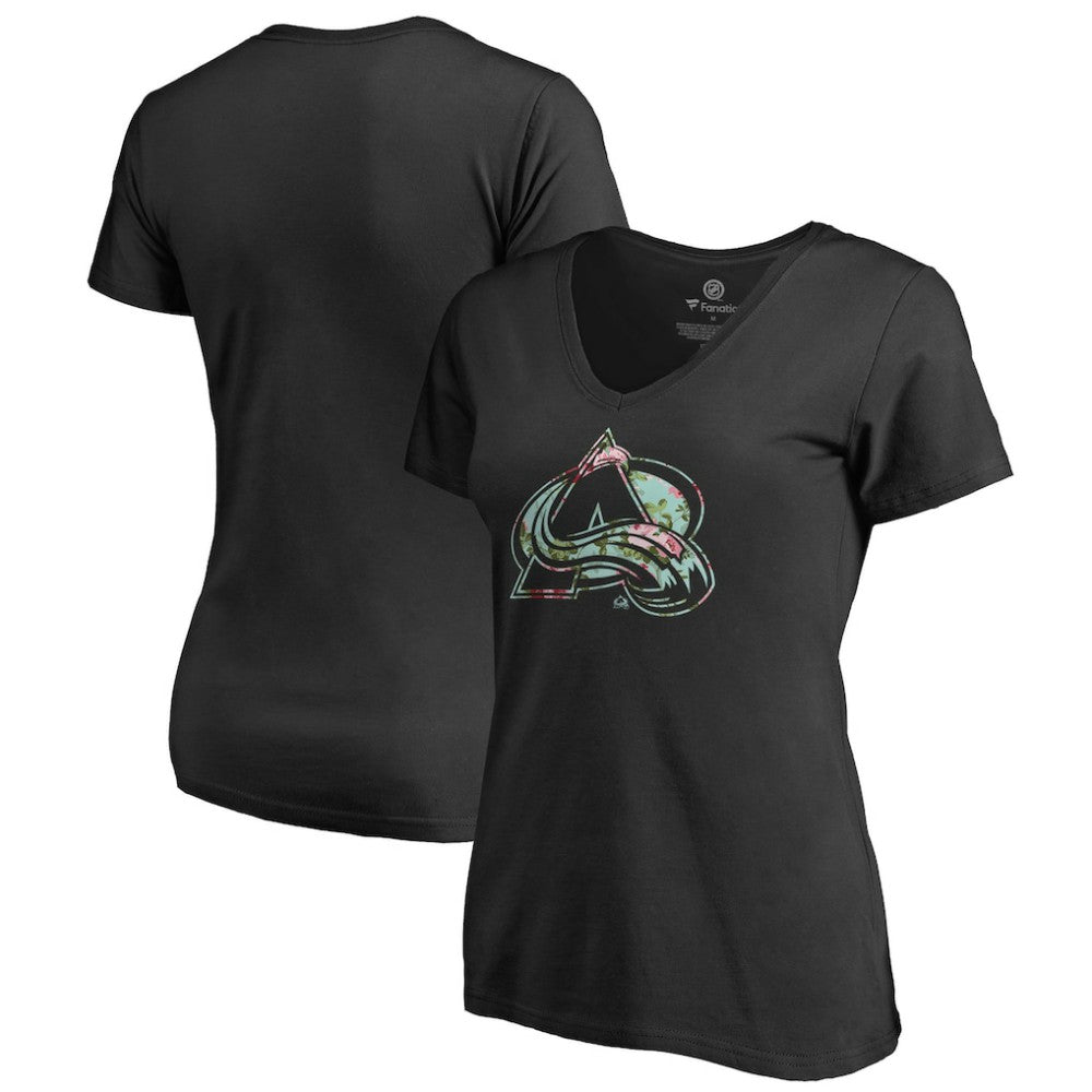 Colorado Avalanche Women's Lovely V-Neck T-Shirt Black