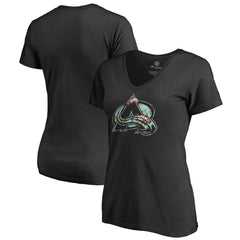 Colorado Avalanche Women's Lovely V-Neck T-Shirt Black