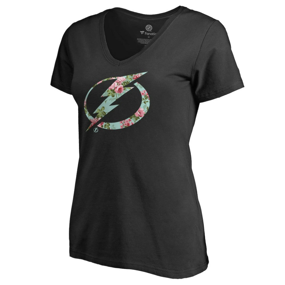 Tampa Bay Lightning Women's Lovely V-Neck T-Shirt Black