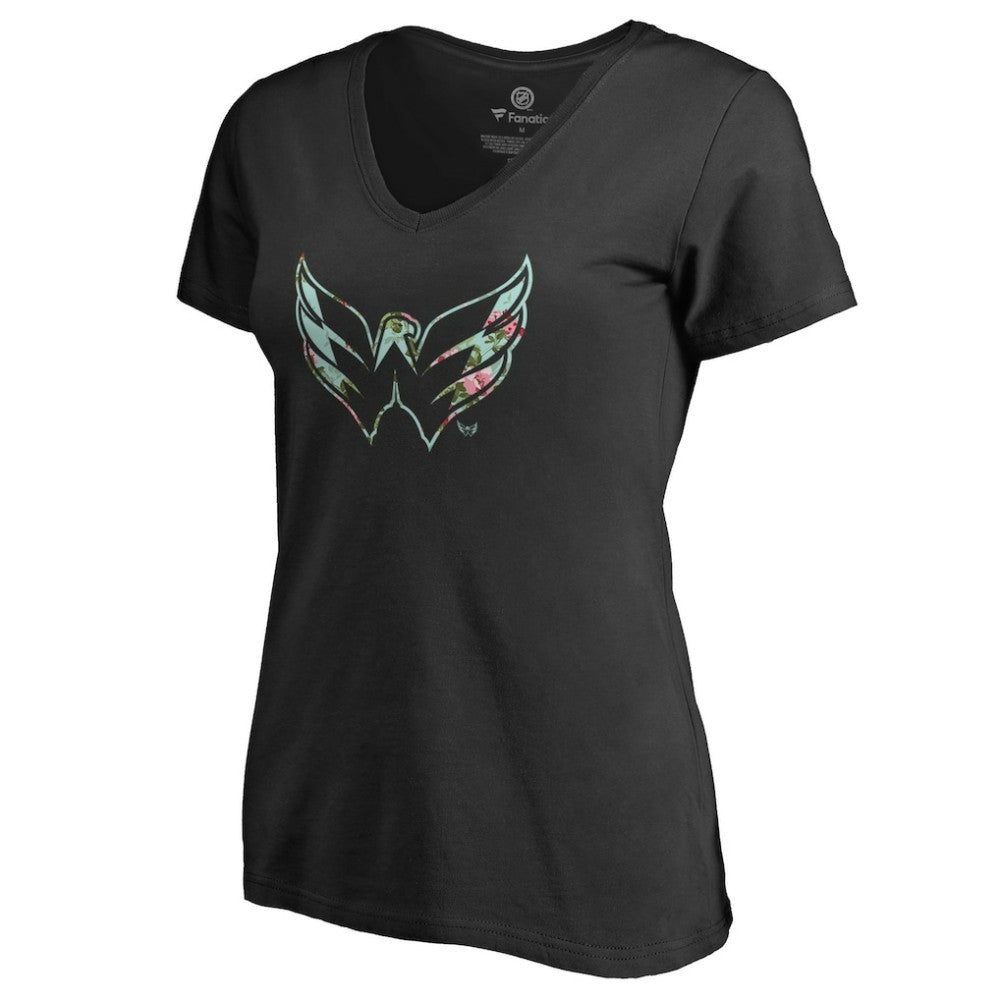 Washington Capitals Women's Lovely V-Neck T-Shirt Black