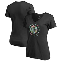 Winnipeg Jets Women's Lovely V-Neck T-Shirt Black