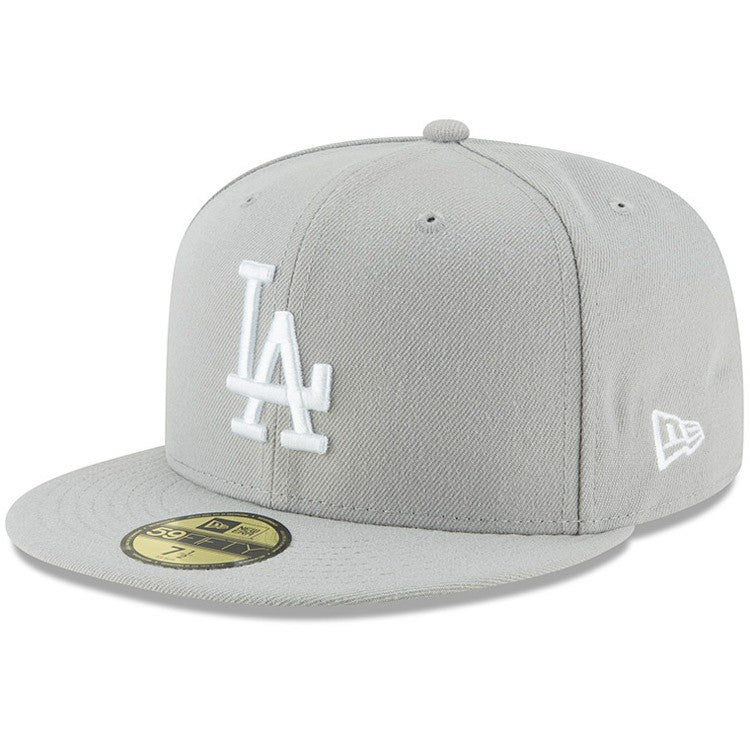 Los Angeles Dodgers Fashion Color Basic 59FIFTY Fitted Hat Gray | New Era