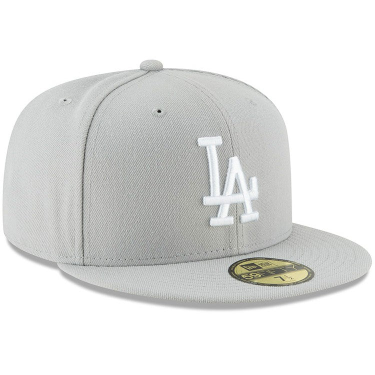 Los Angeles Dodgers Fashion Color Basic 59FIFTY Fitted Hat Gray | New Era