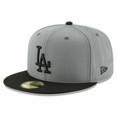 Los Angeles Dodgers Two-Tone 59FIFTY Fitted Hat Gray/Black | New Era