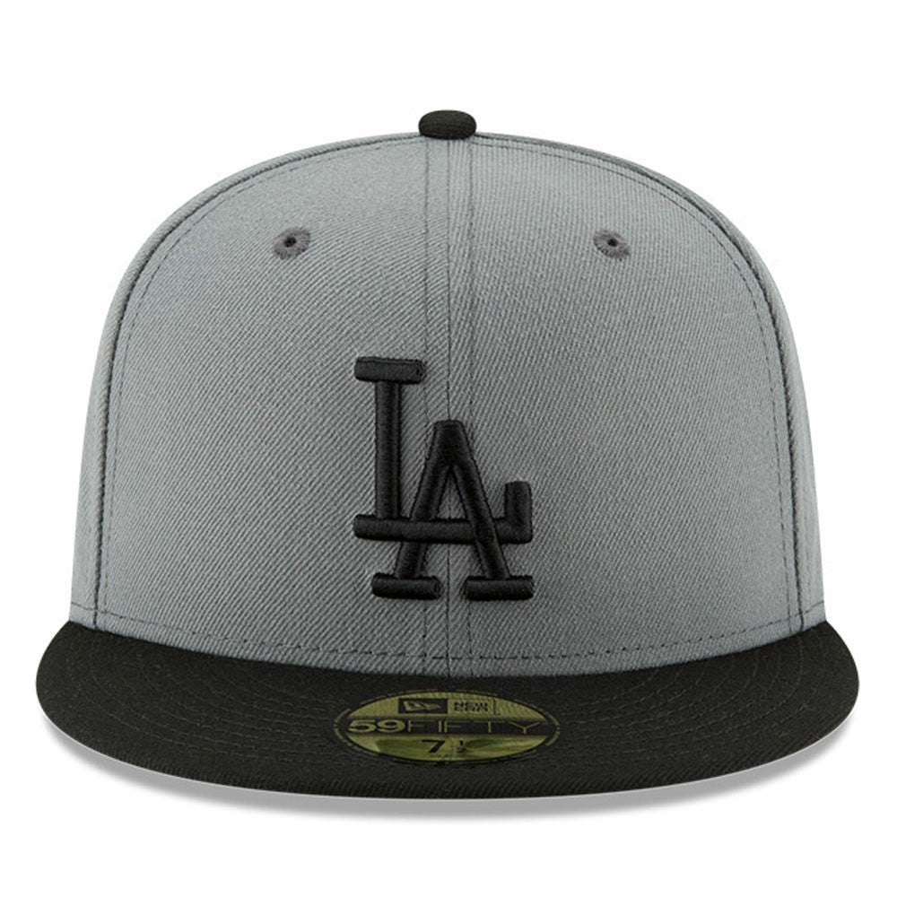 Los Angeles Dodgers Two-Tone 59FIFTY Fitted Hat Gray/Black | New Era