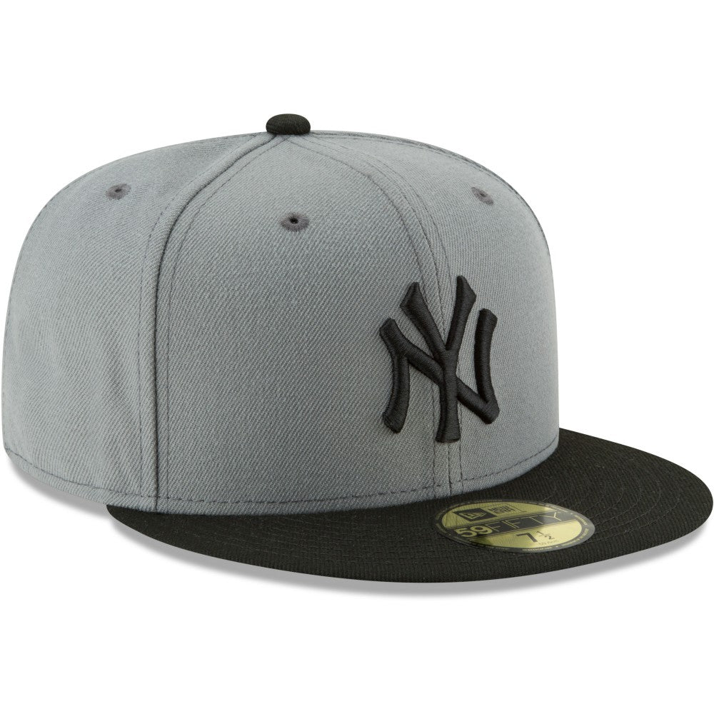 New York Yankees Two-Tone 59FIFTY Fitted Hat Gray/Black | New Era