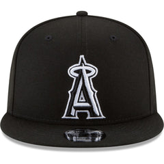 Los Angeles Angels Black & White 9FIFTY Snapback Hat Black | New Era